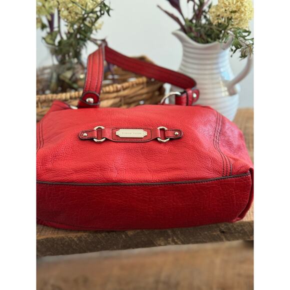 Vintage Etienne Aigner Red Pebbled Leather Shoulder Bag - Picture 6 of 9